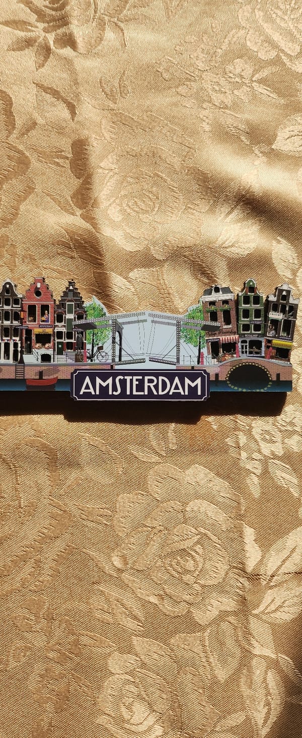 Amsterdam canal souvenir photographed in Ruse, Bulgaria