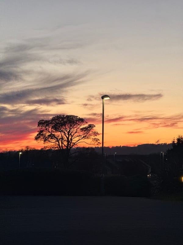 Witness documents sunset scene at undisclosed location