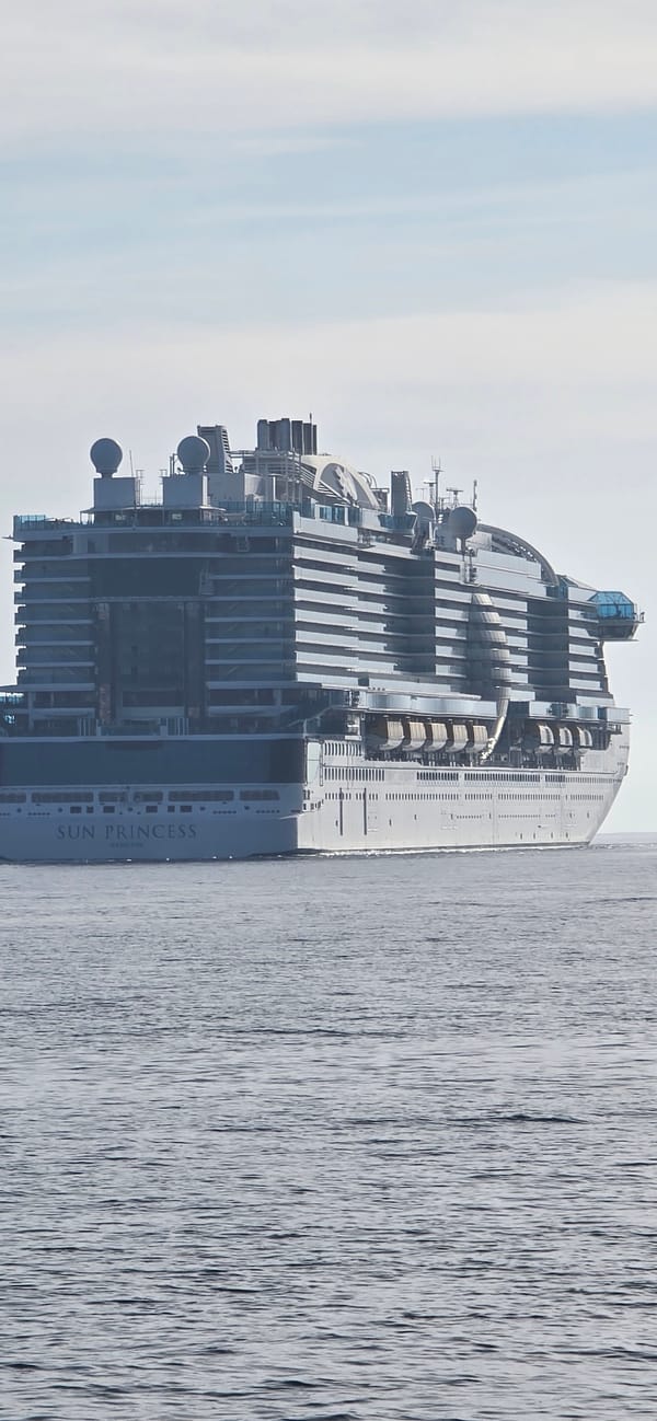 Sun Princess cruise ship spotted in Bar, Montenegro waters
