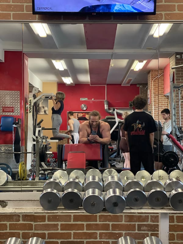 Afternoon workout at a brick-walled gym in Saint Petersburg