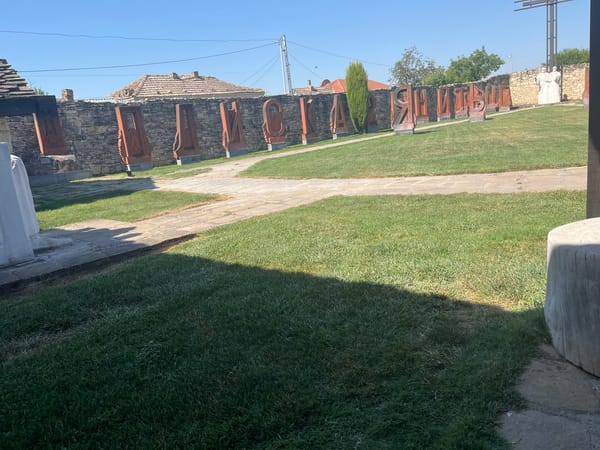 Morning stop at Pliska's open-air historical monument in Bulgaria