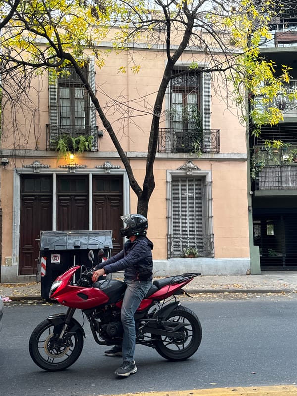Evening street life documented across Buenos Aires city center