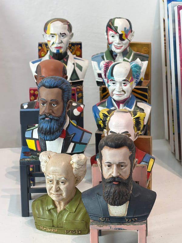 Morning art gallery tour documented in Tel Aviv