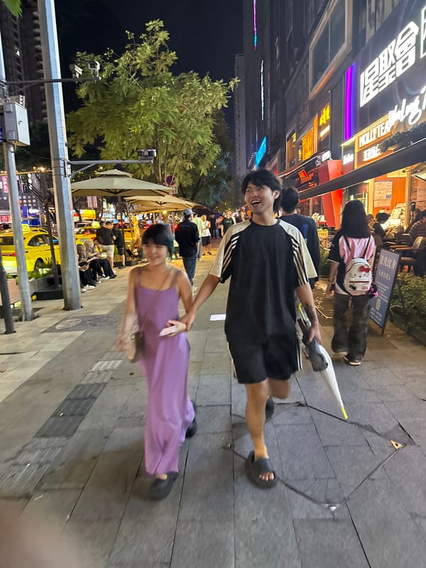 Chongqing nightlife streets buzzing with neon and foot traffic