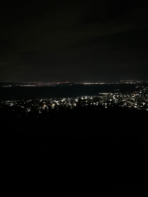 Nighttime lights observed creating bright strip in Perushtitsa, Bulgaria