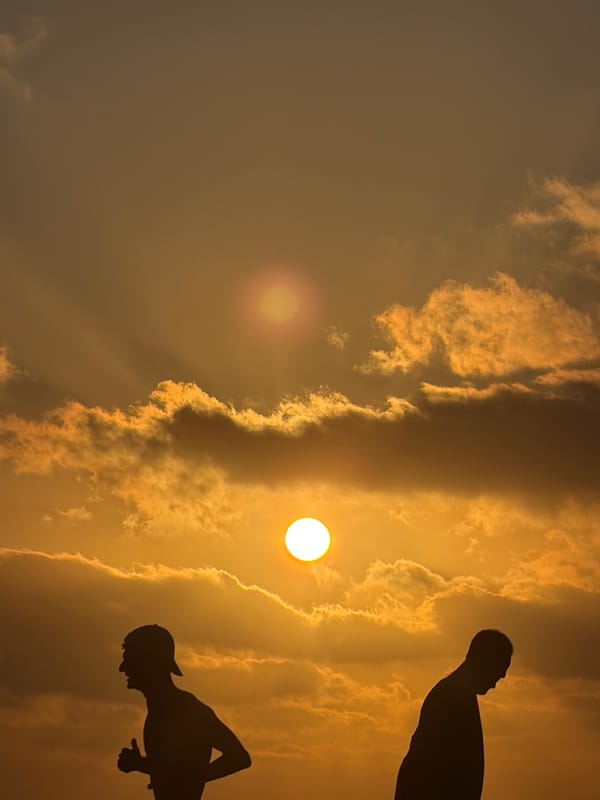 Golden Mediterranean sunset from the Tel Aviv waterfront