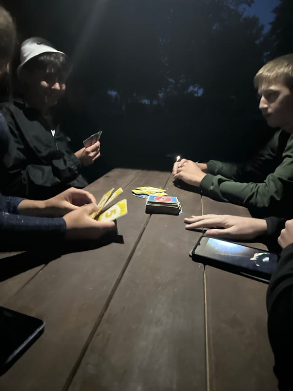 Quiet summer evening in rural Ukraine, crater and all