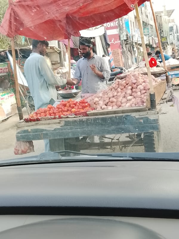 Motorist captures everyday street vendors selling produce in Multan