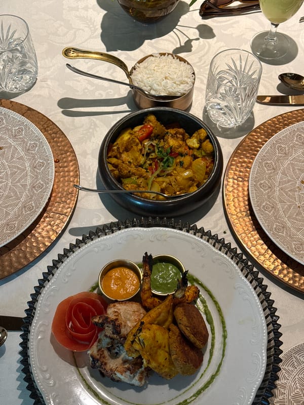 Formal Indian dining captured in Podgorica restaurant setting