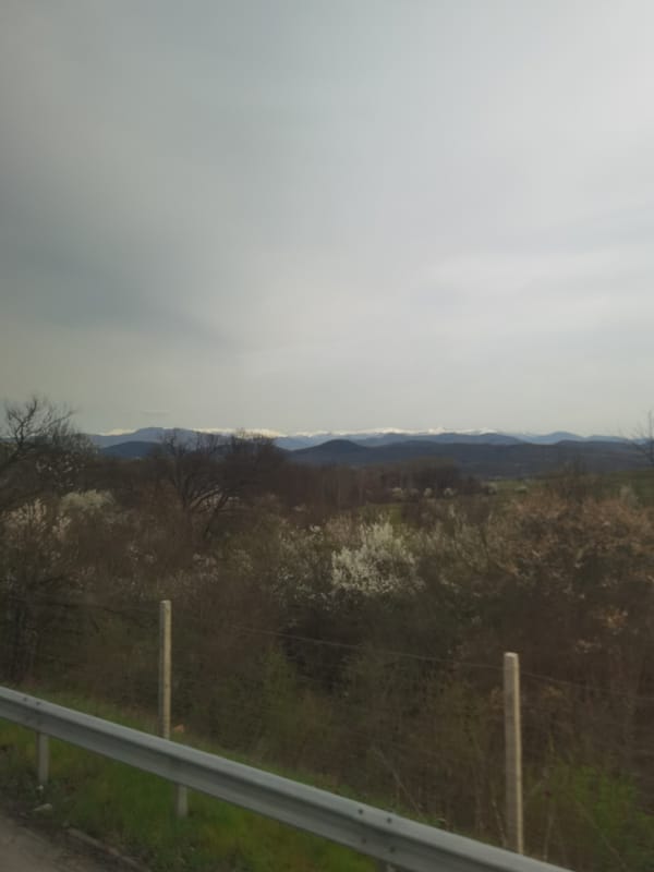 Overcast landscape photographed in Osikovitsa, Bulgaria