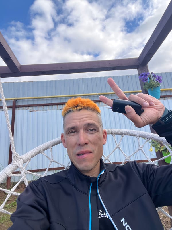 Chilling in a hammock chair in Chaikovsky, Russia