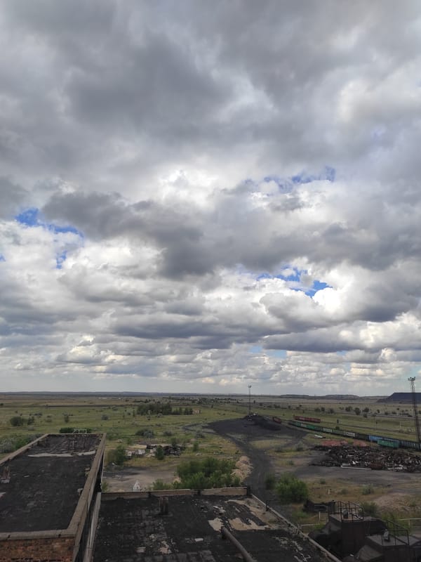 Kyzyl's crumbling industrial site, caught between decay and construction