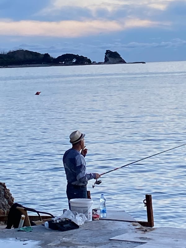 Evening fishing and leisure activities along Budva waterfront