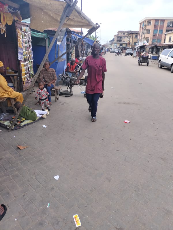 Morning street life documented in Alaiyabiagba, Nigeria