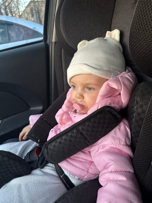 Family car ride through Vitsebsk during evening hours