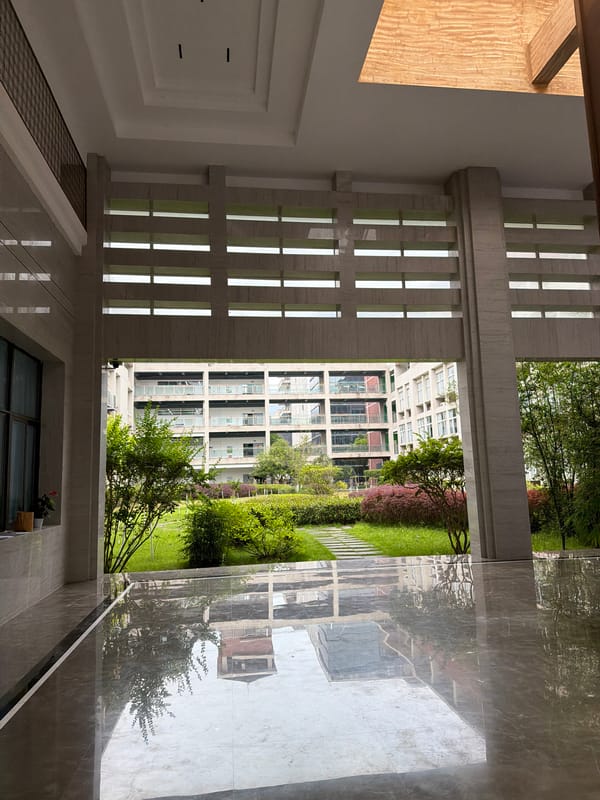 Daily life documented across Chongqing High-tech Zone buildings and spaces