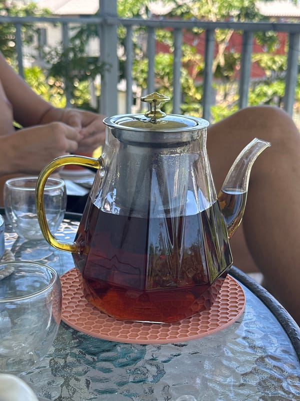Tea and a selfie, Ko Samui morning