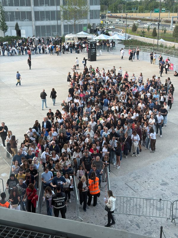 Crowd gathers for outdoor concert event in Milan