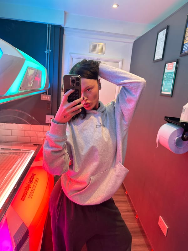 Selfie taken in business restroom in Tunbridge Wells