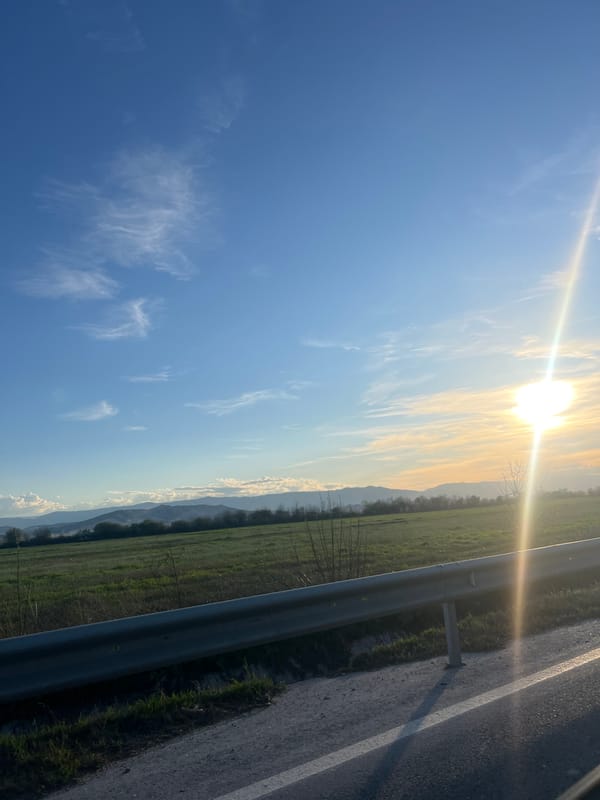 Roadside landscape documented near Pazardzhik, Bulgaria