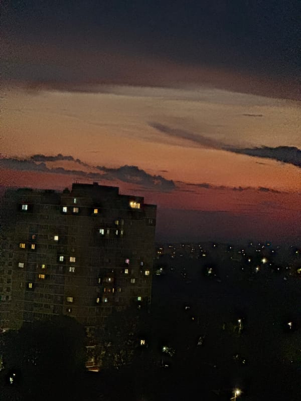 Evening cityscape documentation across Izhevsk, Russia
