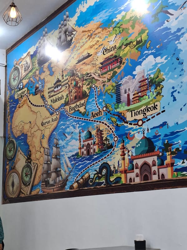 Restaurant in Lhokseumawe features Ibn Battuta historical murals