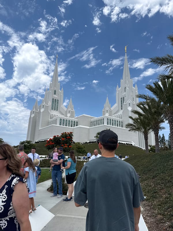 Up-close look at San Diego's LDS temple spires and golden statue