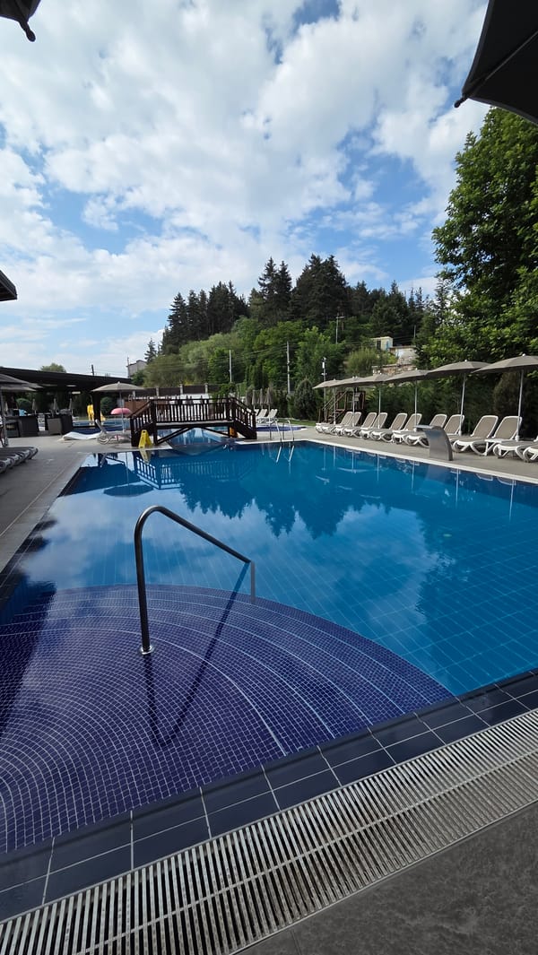 Thermal pool day at a spa resort in Bania, Bulgaria