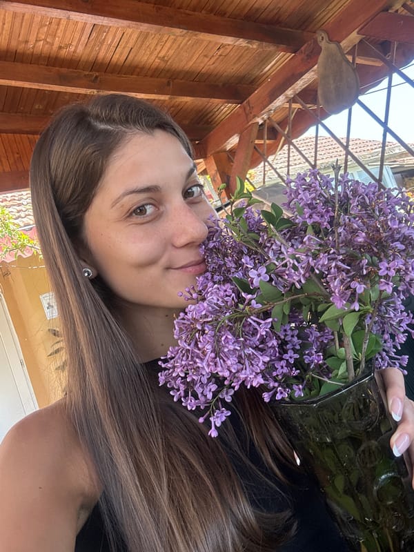Spring gathering with flowers and outdoor dining in Rusokastro