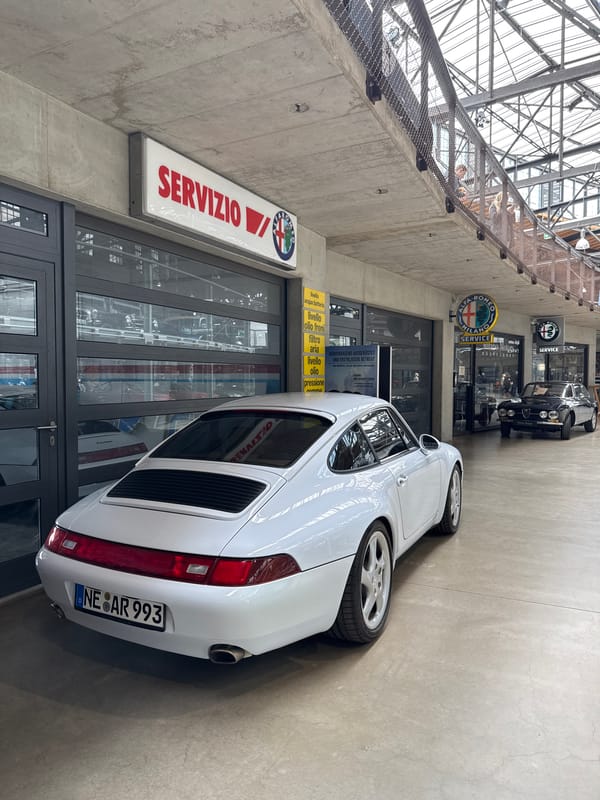 Green Ferrari 296 GTB spotted in Düsseldorf parking lot