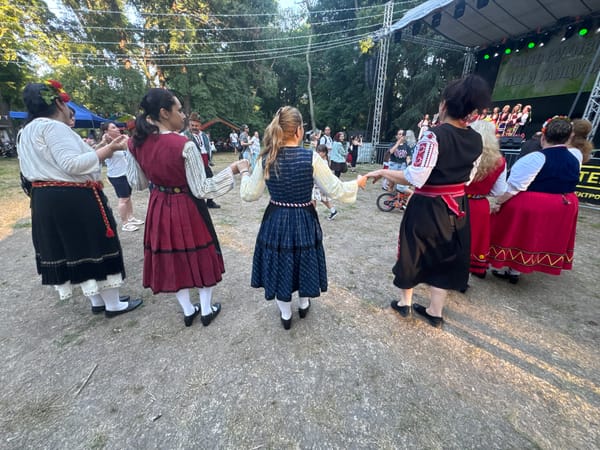 Traditional folk dancing festival in Varna, Bulgaria