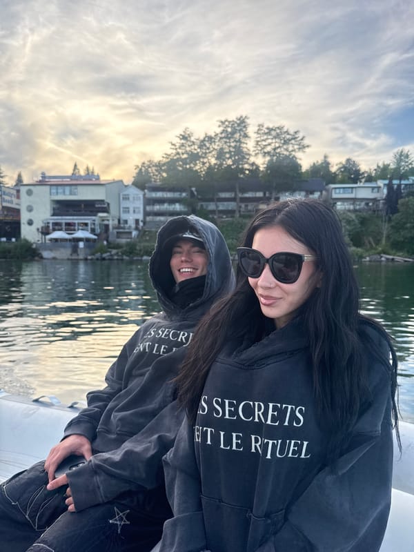 Early morning waterfront gathering documented in Gibsons marina