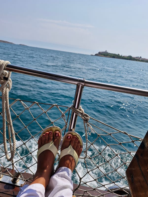 Out on the water off Sozopol on a summer morning