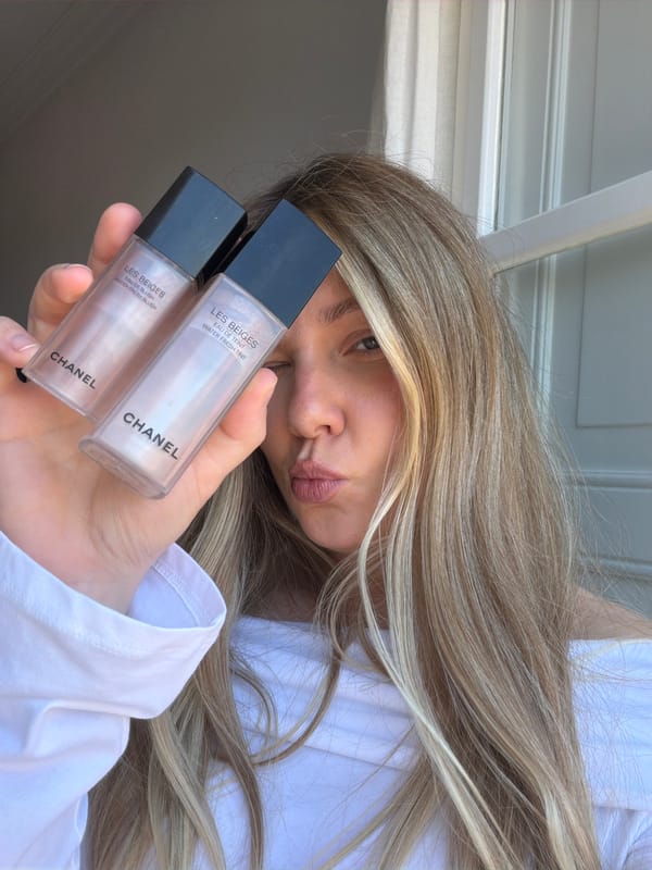 GRWM beauty routine featuring Rhode and Chanel products