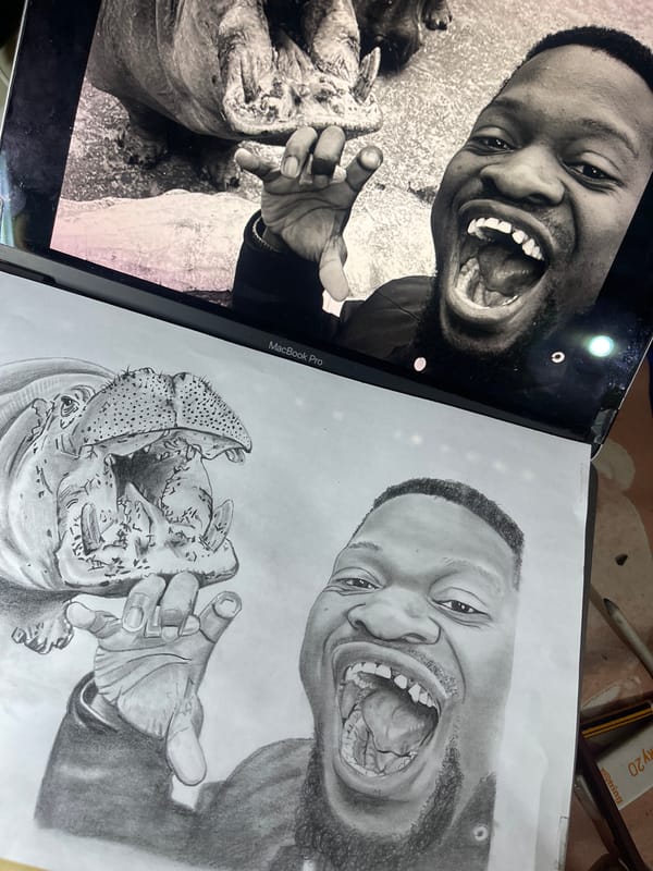 Artist creates pencil portrait from laptop photos in Jos