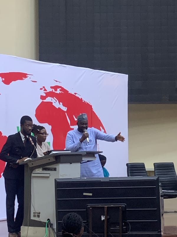 Speaker addresses indoor gathering in Ilorin, Nigeria