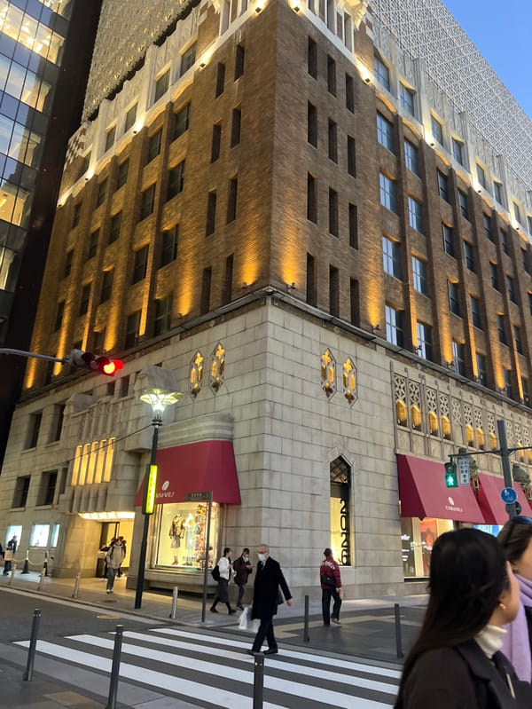 Twilight scene captured at Daimaru Umeda store in Osaka