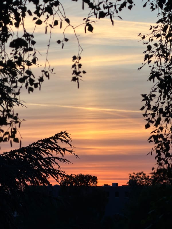 Sunset documented by witnesses in Leudelange, Luxembourg