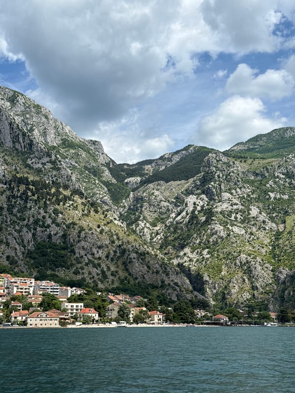 Boat activity captured in Montenegro's Bay of Kotor
