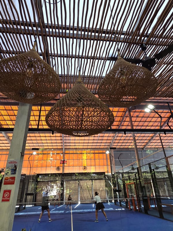 Padel and coconuts at a North Kuta court in Bali