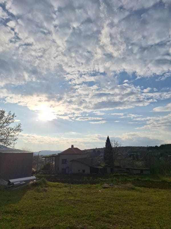 Spring afternoon activities captured across rural community settings