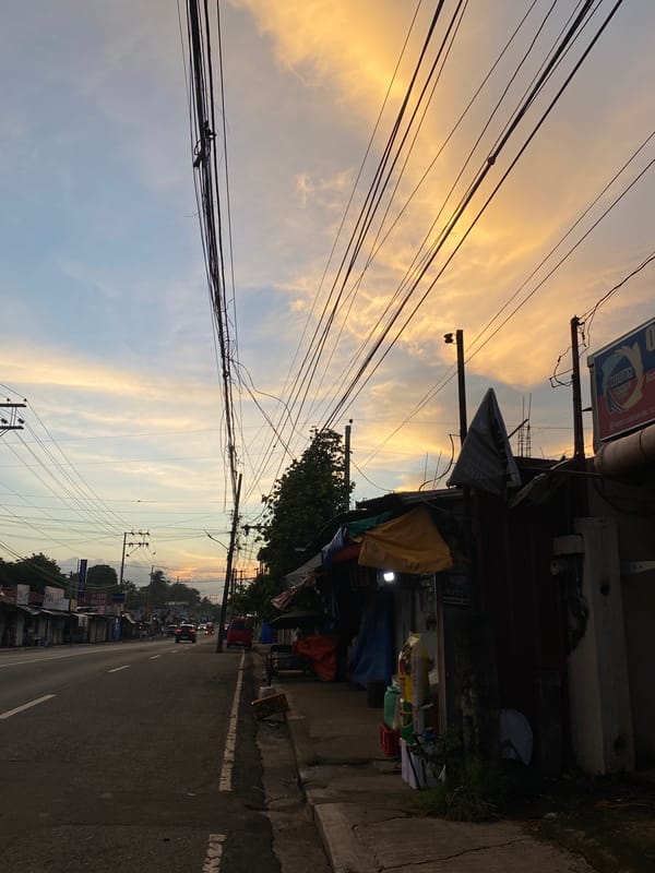 Evening street life documented across Davao City neighborhoods