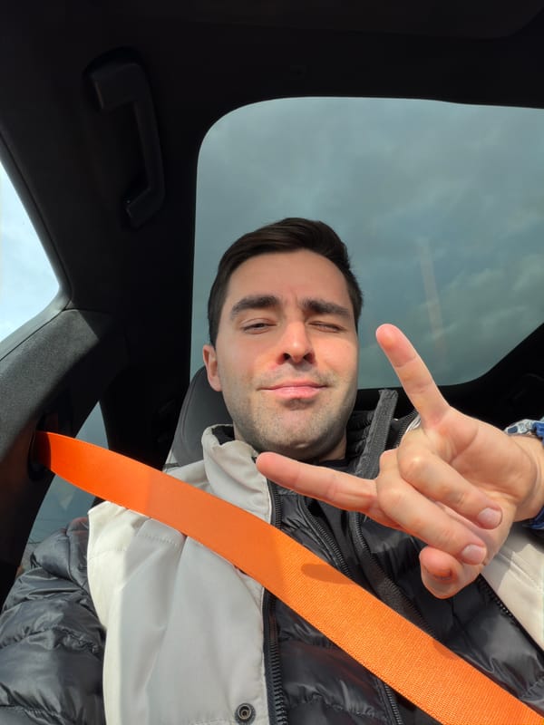 Man takes selfie with child in car in Krasnoyarsk