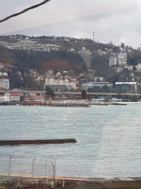 Cloudy coastal view captured in Sochi, Russia