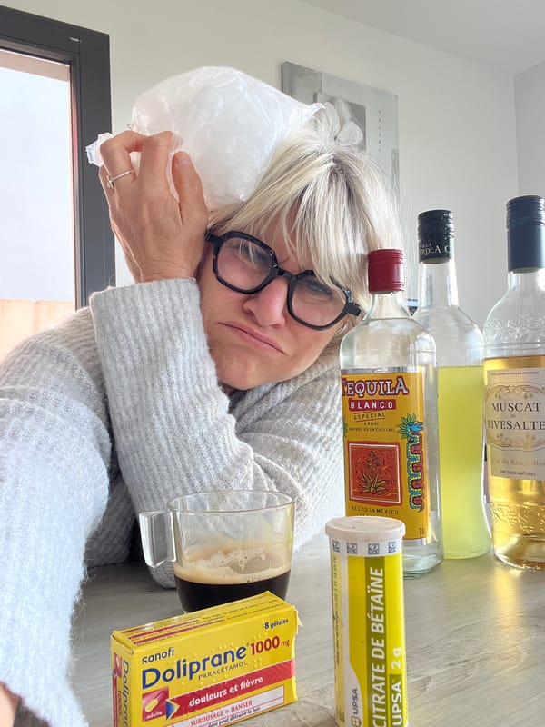Woman documents hangover recovery with cat companion in France