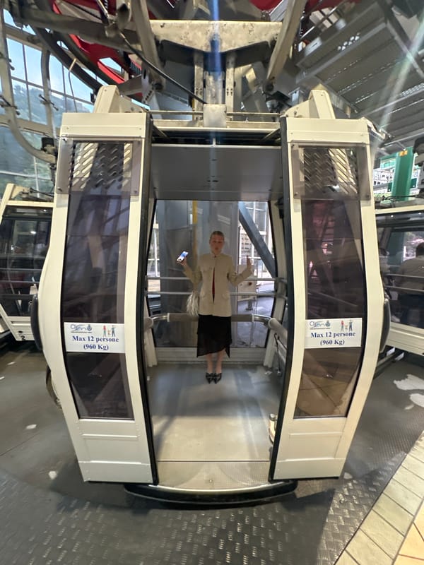 Cable car passengers observed at Taormina station