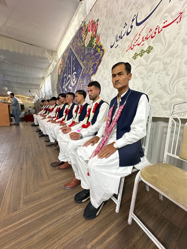 Traditional ceremony with garland-wearing participants observed in Quetta