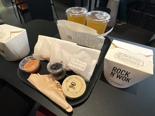 Late night takeout documented at Rock n' Wok restaurant