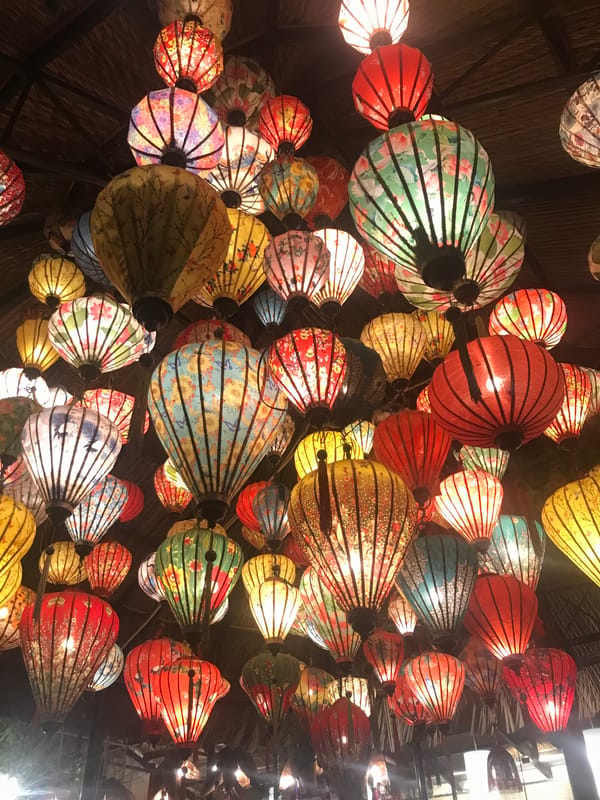 Colorful lantern display captured in Nha Trang