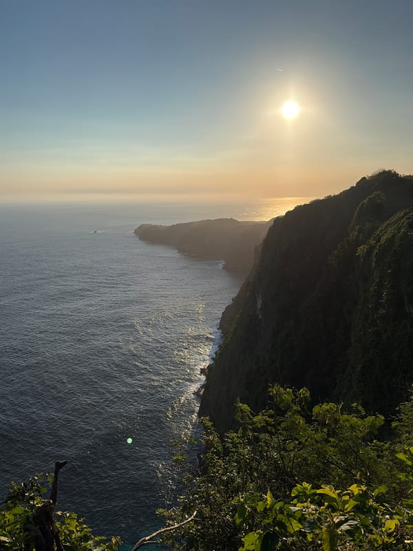 Cliffside sunset views and roaming monkeys at Nusa Penida